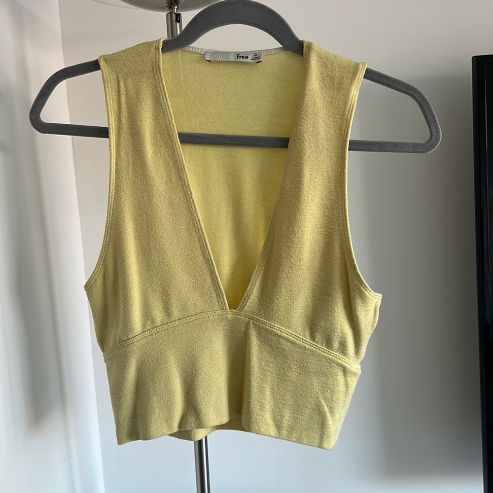 Aritzia V-neck Cropped Top